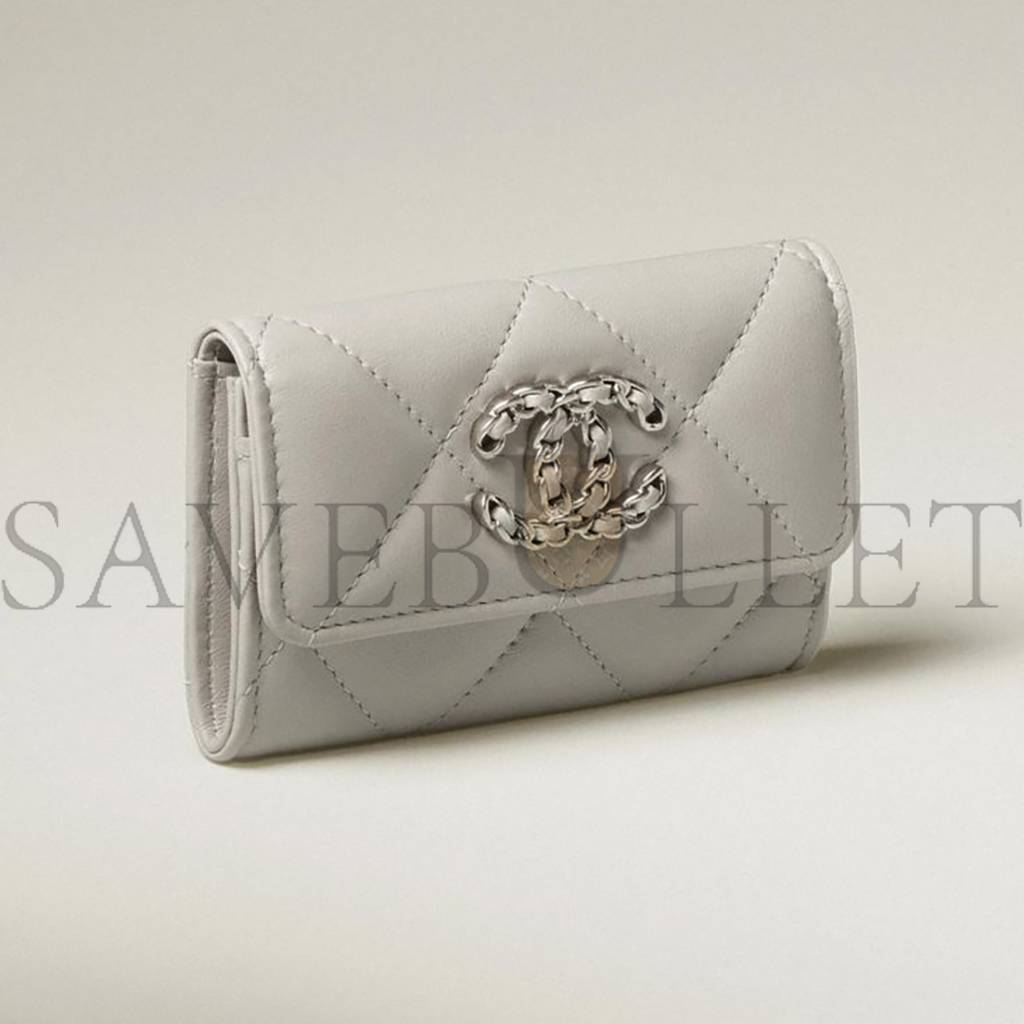 CHANEL CHANEL 19 FLAP CARD HOLDER AP1790 B07327 NJ530 (11.3*7.5*2.1cm)